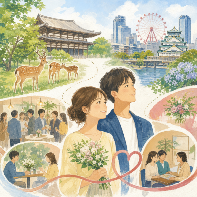 7月の奈良・大阪婚活、結婚相談所 ご縁日和と婚活の進め方
